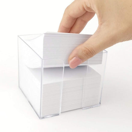 Memo cube white paper with holder